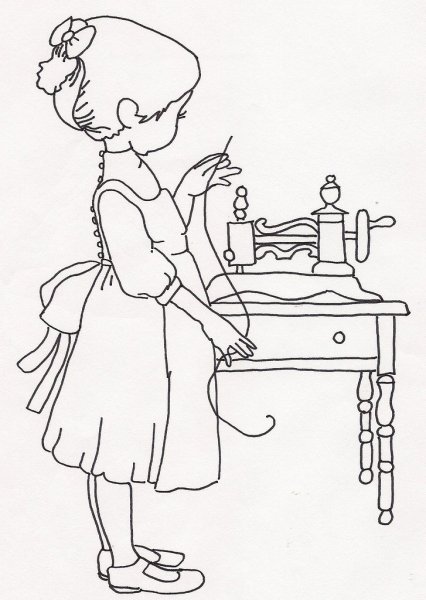 Швея раскраска для детей