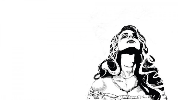 Лана дель Рей арт черно белый