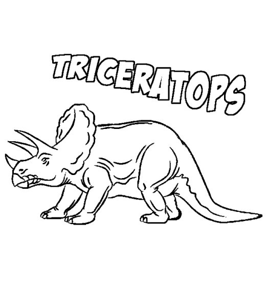 Трицератопс раскраска