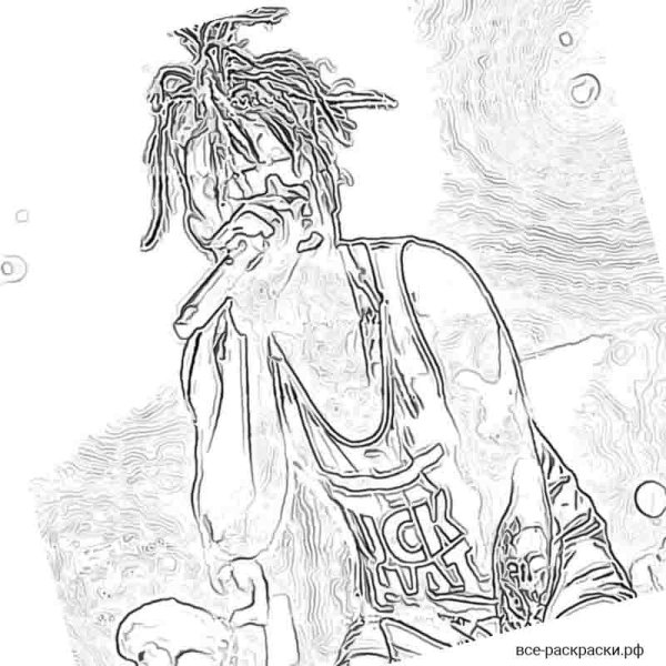 Моргенштерн рисунок чёрный чертеж