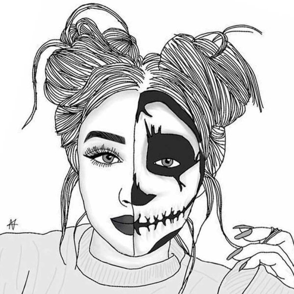 Рисунки для срисовки черно белые