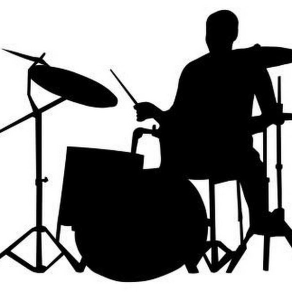 Музыкант силуэт Ударник барабанщик