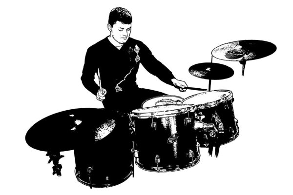 Барабанщик без фона