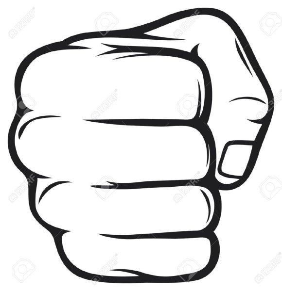 Кулак раскраска