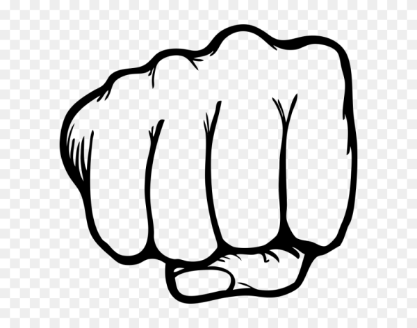 Кулак на черном фоне