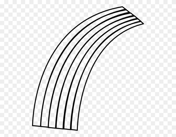 Изображение радуги чёрно-белая