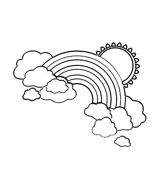 Радуга трафарет для вырезания