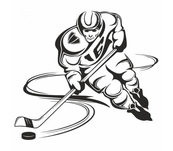 Графическое изображение хоккеиста