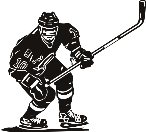 Хоккеист силуэт