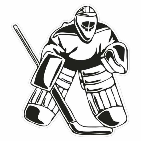 Хоккеист вратарь вектор