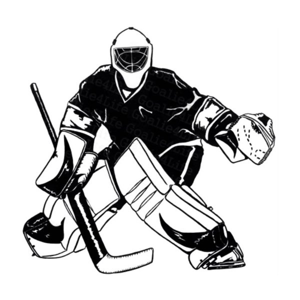 Вратарь хоккей вектор