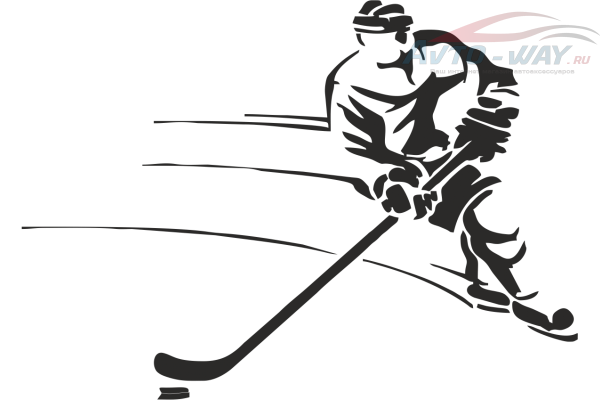 Силуэт хоккеиста с клюшкой