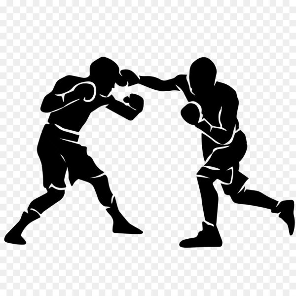 Силуэт спортсмена бокс