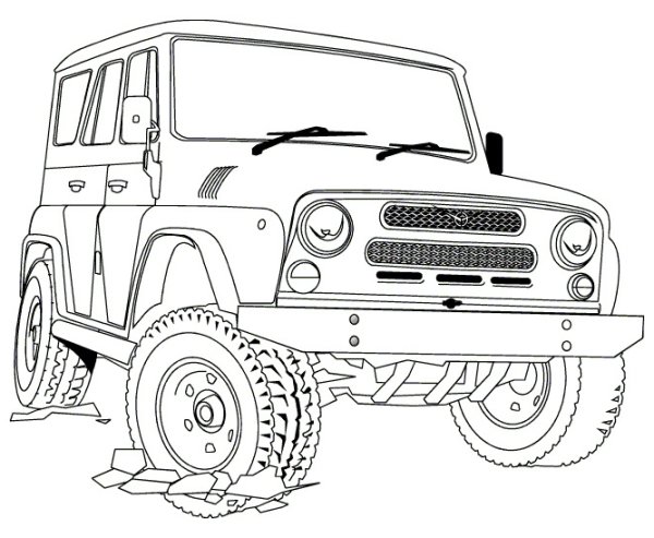 УАЗ 469 Хантер раскраска