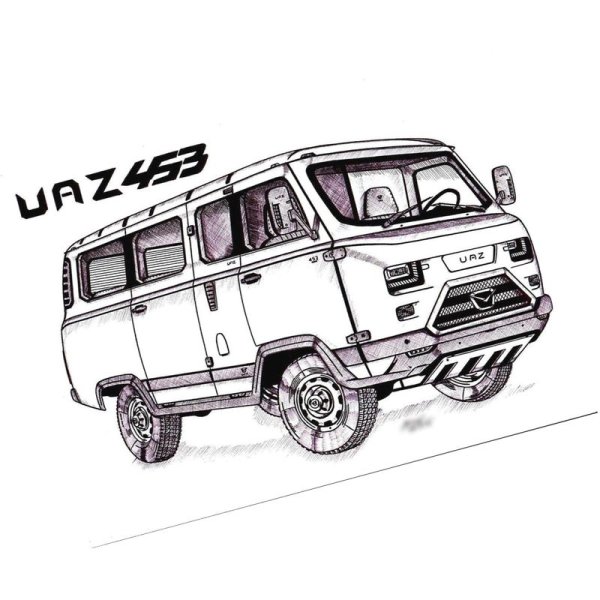 УАЗ 452 Буханка раскраска
