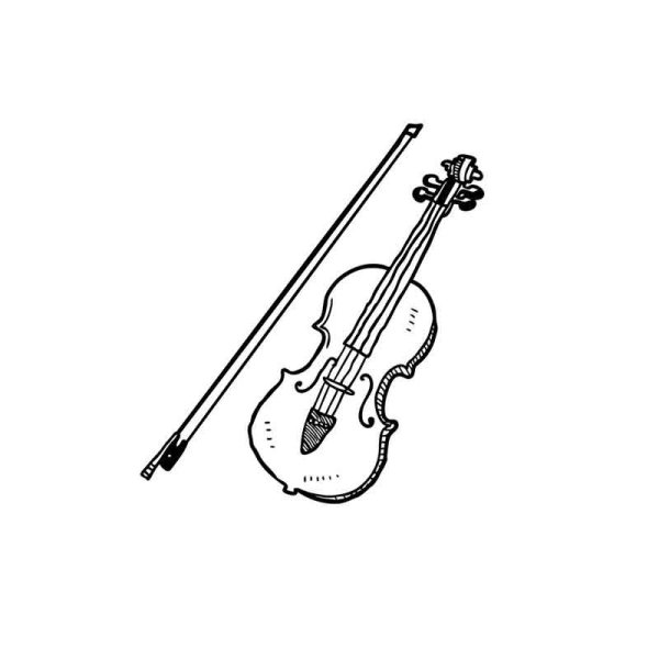Скрипка рисунок
