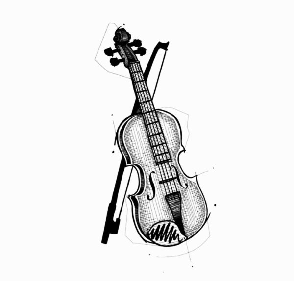 Скрипка контур