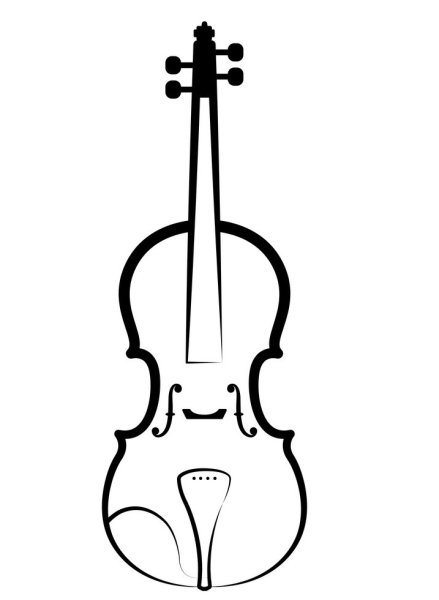 Скрипка графический рисунок