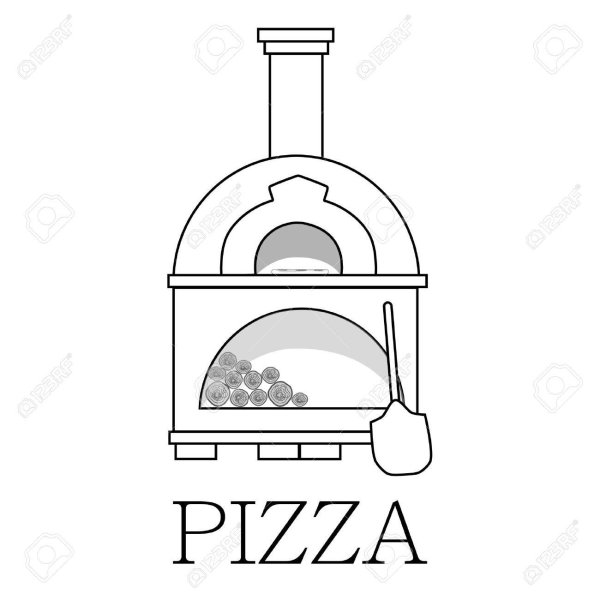 Печь для пиццы вектор