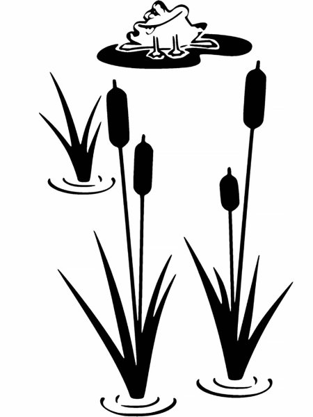 Трафарет камыш