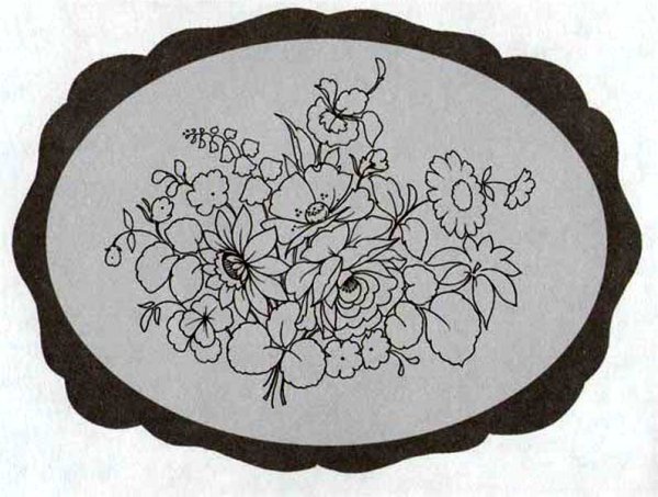 Жостовская роспись поднос рисунок