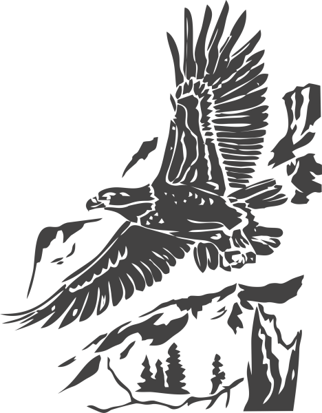 Трафарет гор