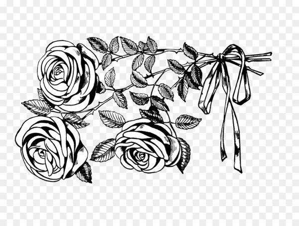 Красивые цветы черно белые