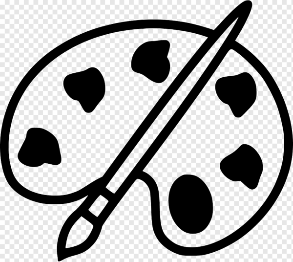 Палитра красок черно белая