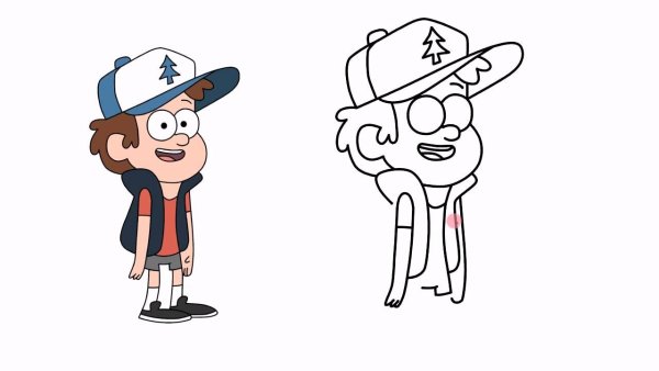 Нарисовать Диппера из Гравити Фолз