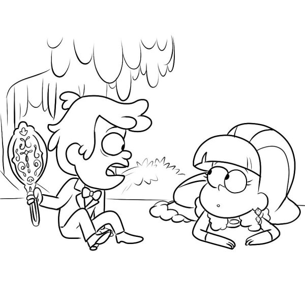 Раскраска Гравити Фолз Гидеон