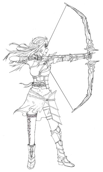 Лучник эскиз