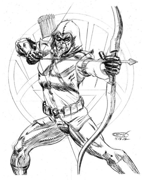 Зеленая стрела рисунок карандашом