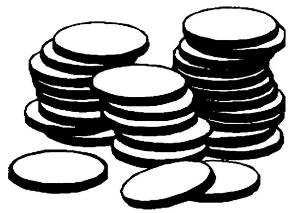 Монеты раскраска для детей