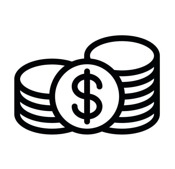 Монетка черно белая