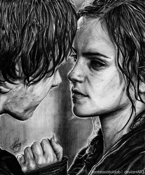 Гермиона Грейнджер чёрно белая