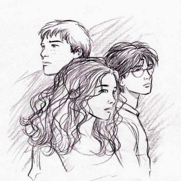 Гермиона Грейнджер черно белое