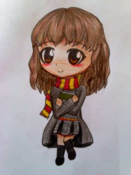 Мультяшный Гарри Поттер Рон и Гермиона