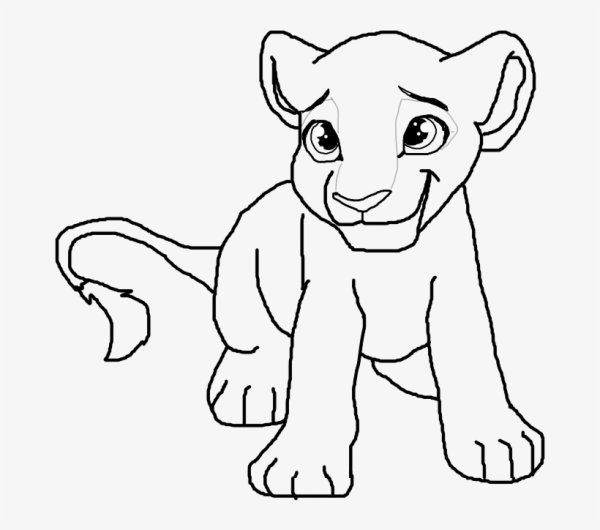 Разукрашки Симба Король Лев