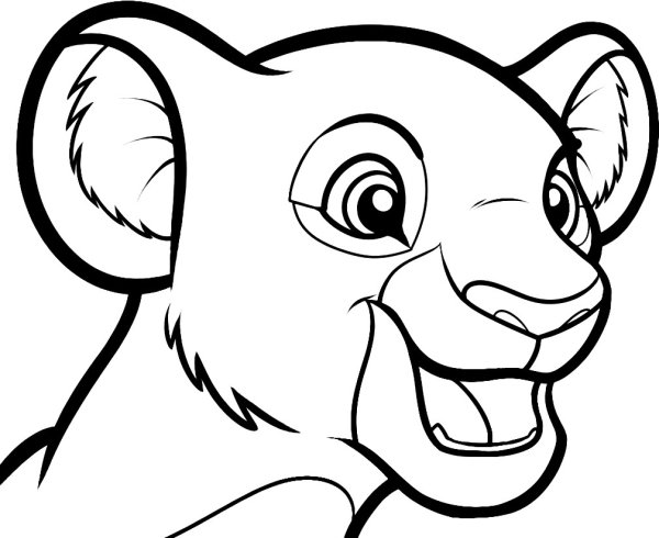 Раскраска Симба Король Лев