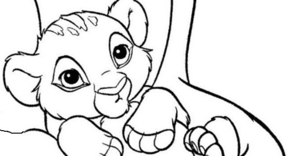 Раскраска Симба Король Лев
