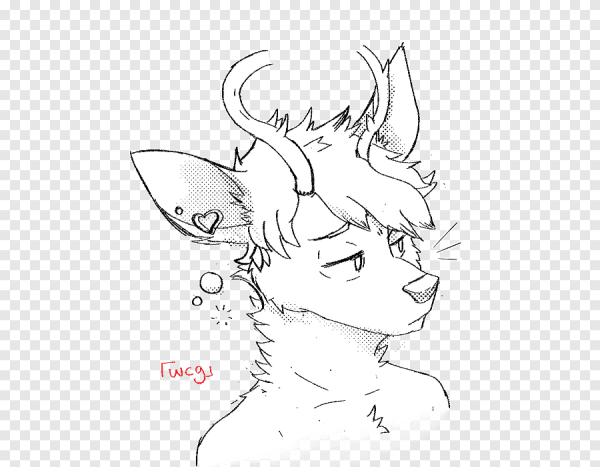 Фурри кот для срисовки