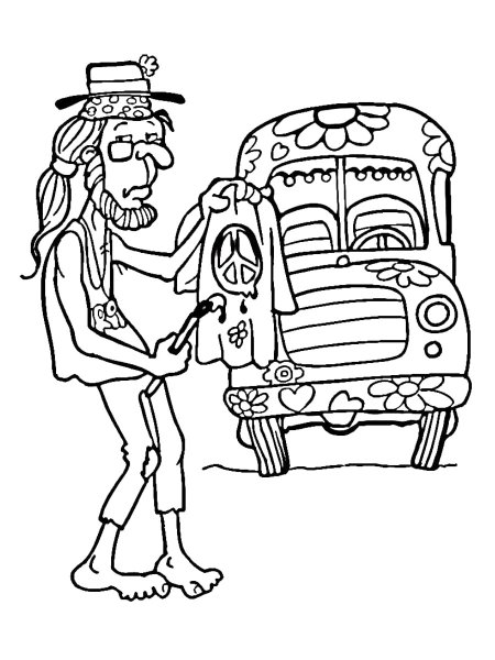 Раскраски хиппи