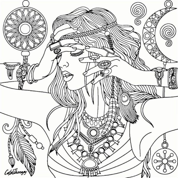 Раскраски Мандала для девочек