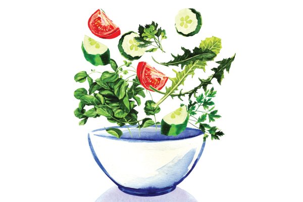 Тарелка с едой контур