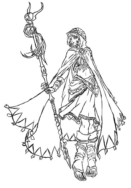 Эскизы фэнтези персонажей