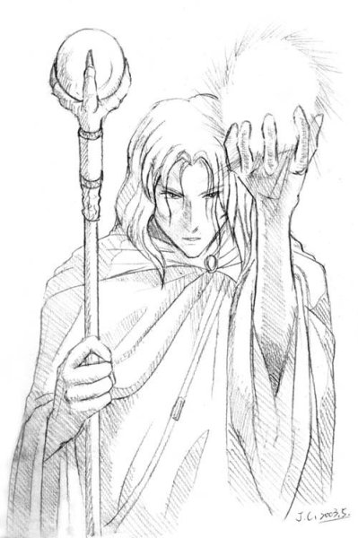 Рейстлин Маджере карандашом