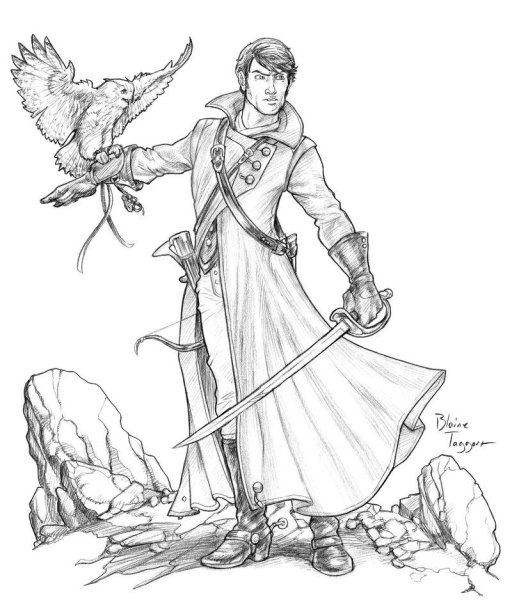 Раскраски фэнтези парни