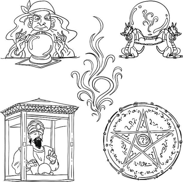 Гадалка раскраска