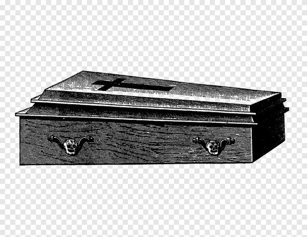 Гроб на белом фоне