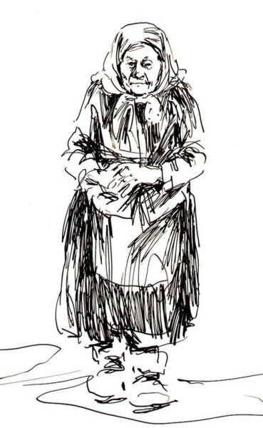 Старуха раскраска